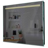 Specchio LED Quadrato | Controllo tramite interruttore a muro | Luce bianca calda - Reyze Serie Minimal Modello 5